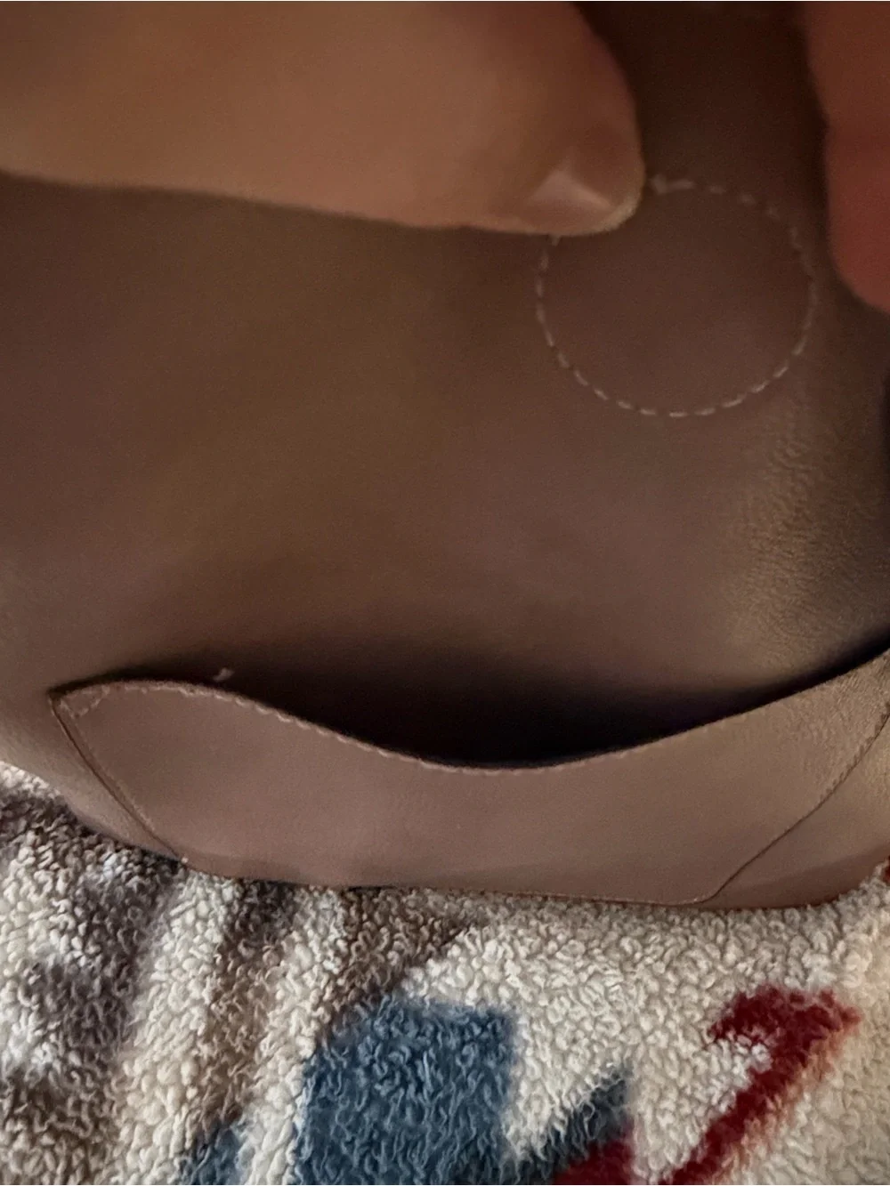Women's Taupe Shoulder Tote Bag with Brown Straps